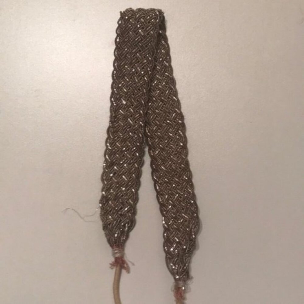 ✨🪡 Handwoven Metallic Braided Headband with Stretch Cord Closure